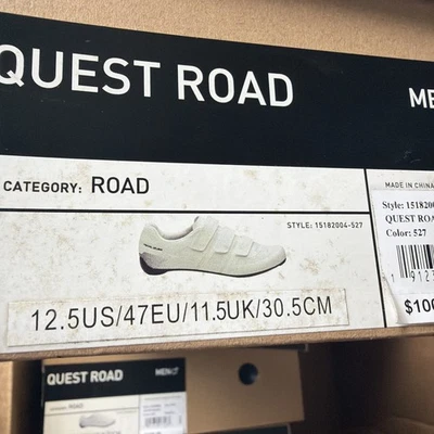 Новые мужские велосипедные туфли Pearl Izumi Quest размер 12,5 США /47 ЕС / 11,5 Великобритания - Изображение 1 из 4