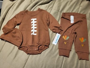6 month Football Bodysuit set - Picture 1 of 2