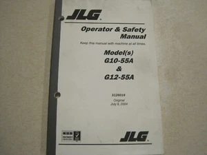 JLG Gradall G10-55A, G12-55A Teleskoplader Gabelstapler Operator & Safety Manual 2004 - Bild 1 von 9