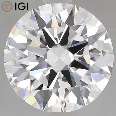 Round Shape 1.70 Carat IGI Certified Lab Grown CVD Diamond F Color VVS2 Clarity - Image 1 of 4