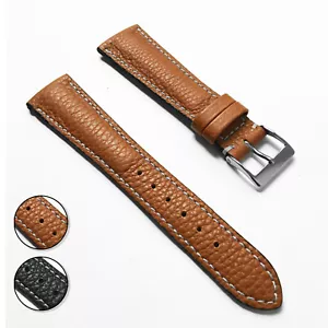 Vitello ridotto - Cinturino per orologio in pelle strutturata naturalmente - Stile imbottito - 20x16 mm - Foto 1 di 6