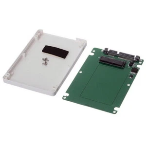 1.8" Micro SATA 16pin SSD to 7mm 2.5" SATA 22 pin hard disk case Enclosure White - Picture 1 of 11