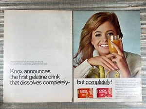 Knox Gelatine Drink Stronger Nails 2 Page 1967 Vintage Print Ad - Picture 1 of 1