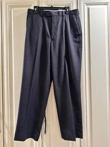 Braggi Pants Men Pleated Cuffed Dress Slacks Business Black 34 x 29 - Picture 1 of 9