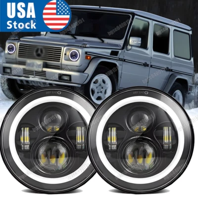 7 inch Led Headlights For 2002 2003 2004 2005 2006 Mercedes Benz G500 G55 AMG - Image 1 of 4