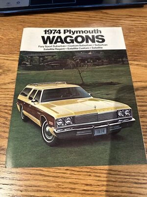Folleto de ventas por satélite Plymouth Wagons Suburban Fury 1974 original Foto 1 de 4