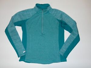 Danskin Now Women's Long Sleeve Zipper Jacket Large 12/14 Running Training Teal