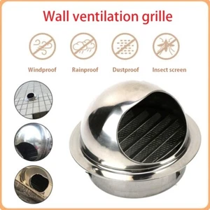 60 - 150 mm Round Air Vent Grille Cover Ducting Ventilation Fly Net Wall Ceiling - Picture 1 of 6