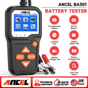 Auto Car Battery Tester Analyzer 100-2000 CCA Cranking Charging System 6V 12V - Picture 1 of 18