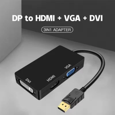 3 in 1 Konverter DP zu HDMI/DVI/VGA Konverter Display Port Adapterkabel DP DP DE - Bild 1 von 4