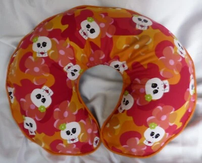 Tropical Girly Skulls Nursing Pillow Cover - fits Boppy - Sample Sale - Image 1 of 4