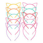 100 Mixed Color Plastic Cat Ear Headband Hair Bands Party Costume for Women Girl