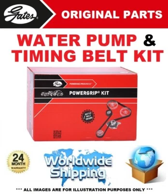 GATES WATER PUMP + TIMING BELT KIT for FIAT CINQUECENTO VAN 1.1 iE 1994-1998 - Image 1 of 4