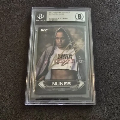 2014 Topps UFC Knockout #93 Amanda Nunes BGS Authentic Autograph  - Image 1 of 4