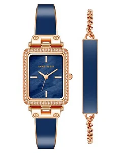 Anne Klein Women's Premium Crystal Accented Bangle Watch and Bracelet Set, - Picture 1 of 3