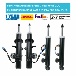 4x Rear+Front Gas Shock Absorbers With EDC For BMW X5 X6 X5M X6M F15 F16 F85 F86 - Picture 1 of 11