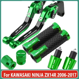 Motorcycle Handle Grips Cap Brake Clutch Levers Sets For KAWASAKI NINJA ZX14R US - Picture 1 of 4
