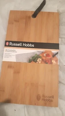 Carcutería de queso de bambú Russell Hobbs mango de cuero negro Foto 1 de 4