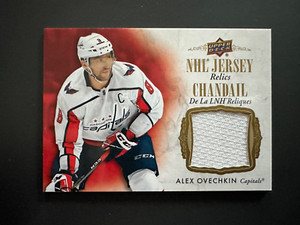 2020-21 UD Tim Hortons Jersey Relics WHITE Alex Ovechkin Card #J-AO SSP MINT