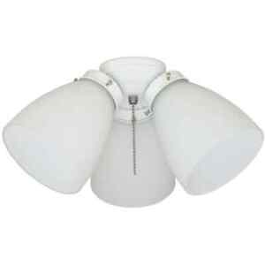 Hampton Bay 3-Light White Ceiling Fan Shades LED Light Kit