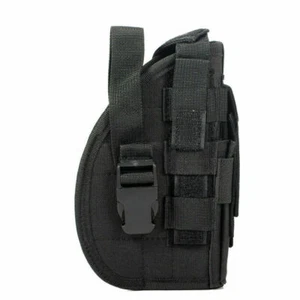 Tactical Right Hand Belt Military Pistol Holster Molle Gun Bag Flashlight Case - Picture 1 of 11