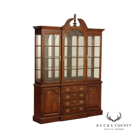 Harden Georgian Style Cherry Breakfront China Cabinet Cover