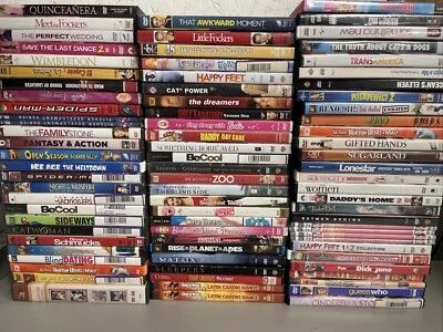 Lot of 80 Movie DVD Discs ~ Action Adventure Drama - Image 1 of 4