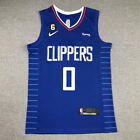 Erwachsene Los Angeles Clippers NO.0 Trikot Shirt Stitched Blue Icon Edition