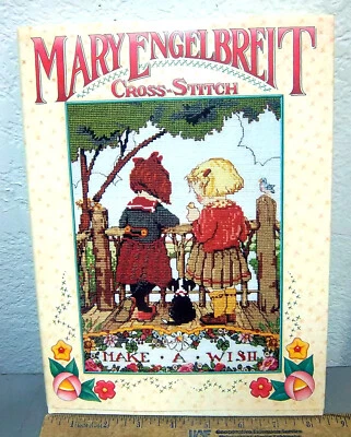 Mary Engelbreit First Cross Stitch hard cover book, 196 pages, from 1996, NICE - Image 1 of 4