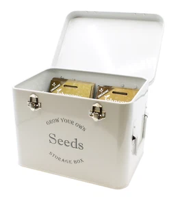 Seed Packet Organiser Tin Grey Powder Coated - Picture 1 of 3