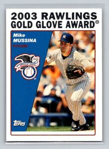 2004 Topps 2003 Rawlings Gold Glove Award #696 Mike Mussina New York Yankees