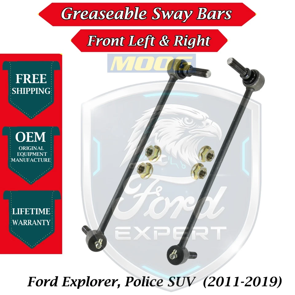 MOOG OEM Front Sway Bars For 2011-2019 Ford Explorer Police SUV 10 Yr Warranty - Image 1 of 4