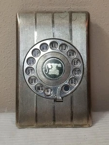 Vintage Eagle Brand Rotary Dial Pop-Up goldtone desktop telephone book No Marks - Picture 1 of 9