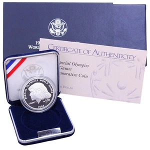 1995 P Special Olympics World Games Silver Proof Commemorative w/ Box & COA - Picture 1 of 1