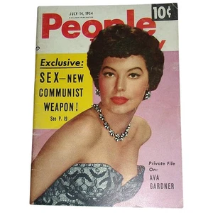 People Today Magazine Vol. 9 #1  July 1954 Ava Gardner Betty White Casey Stengel - Picture 1 of 2