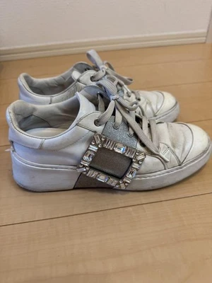 Mujer 8.0US Roger Vivier Zapatos Blanco Tenis Con Cuentas Edición Limitada Muy Buen Estado Foto 1 de 4