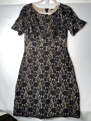 Vestido de encaje Allen B para mujer talla 6 pequeño negro vestido cóctel vacaciones Foto 1 de 4