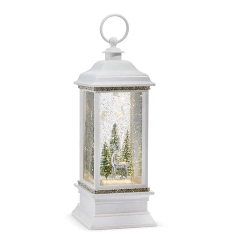 Raz Imports Snowy Reindeer Animated Lighted Water Lantern,11.25",Christmas Decor