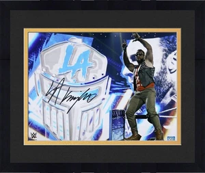 Framed LA Knight WWE Autographed 16" x 20" Standing on Ropes Photograph - Picture 1 of 1