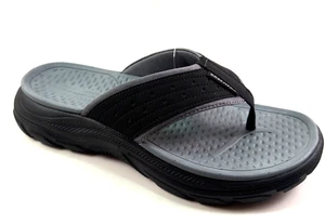 Sandalo infradito Skechers 205166 nero uomo relaxed fit Luxe schiuma tanga - Foto 1 di 9