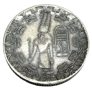 1 GRAM .999 FINE SILVER MONARCH OLD WORLD STYLE EGYPTIAN GOD MONTU ROUND BU - Picture 1 of 4