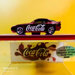 Hot Wheels 89 PORSCHE  944 TURBO CHROME COCA COLA (WANGSTAR CUSTOM) REAL RIDERS - Picture 1 of 15