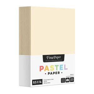 Cream - Pastel Color Paper 20lb. Size 8.5 X 14 Legal/Menu Size - 500 Per Pack - Picture 1 of 5