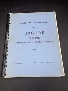 Jaguar XK120 Factory Parts List Catalogue Two Seater , Sports Models 1958 - Picture 1 of 13
