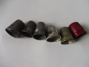 Konvolut 5 Metall FINGERHÜTE + 1x Kunststoff - Bild 1 von 4