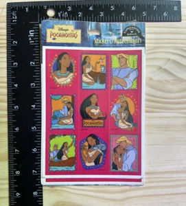 Vintage Hallmark Disney Pocahontas Sticker 4 Sheets SEALED Unopened 1990s - Picture 1 of 3