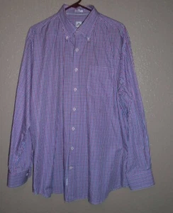 Peter Millar Red, White, Blue Plaid Shirt XL Large Button Front Long Sleeve EUC - Picture 1 of 7