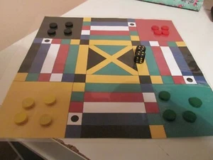 Ludo Complete game Mat , Counters, Rules, Caribbean Ludi 29cms sq Foamex - Picture 1 of 3
