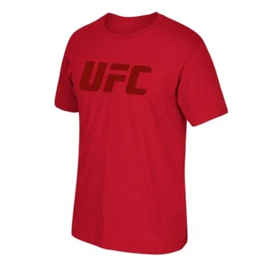 Reebok UFC Men's Red Fan Gear Official Logo T-Shirt - Picture 1 of 2
