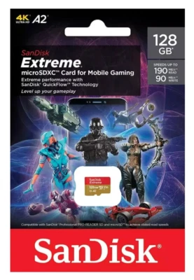SanDisk Extreme microSDXC card for Mobile Gaming, 190MB/s - Image 1 of 4